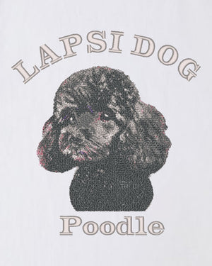 プードル ミディアム フェイス&サークルロゴ 刺繍 Tシャツ