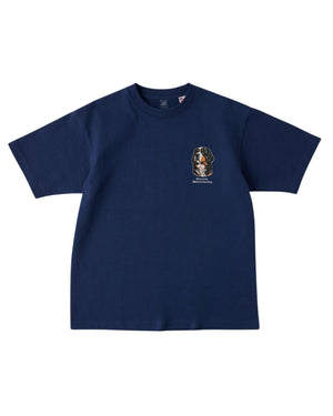 バーニーズマウンテンドッグ フェイス&ロゴ 刺繍 Tシャツ