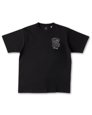 パグ フェイス&ロゴ 刺繍 Tシャツ