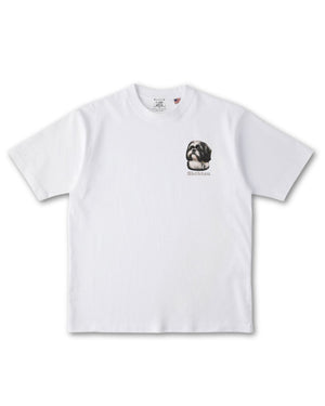 シーズー フェイス&ロゴ 刺繍 Tシャツ