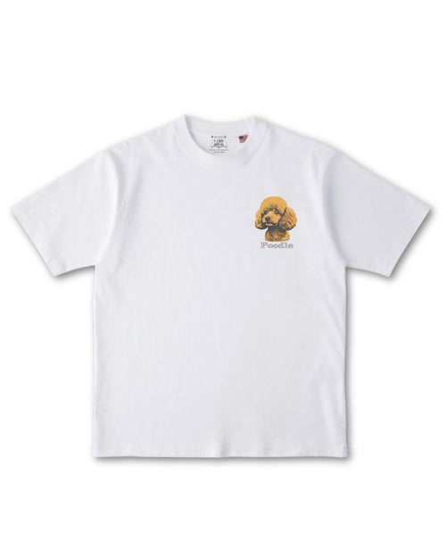 プードル フェイス&ロゴ 刺繍 Tシャツ