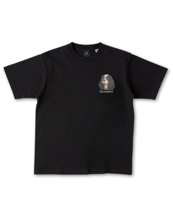 キャバリア フェイス&ロゴ 刺繍 Tシャツ