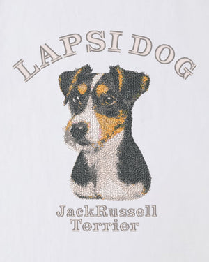 ジャックラッセルテリア ミディアム フェイス&サークルロゴ 刺繍 Tシャツ
