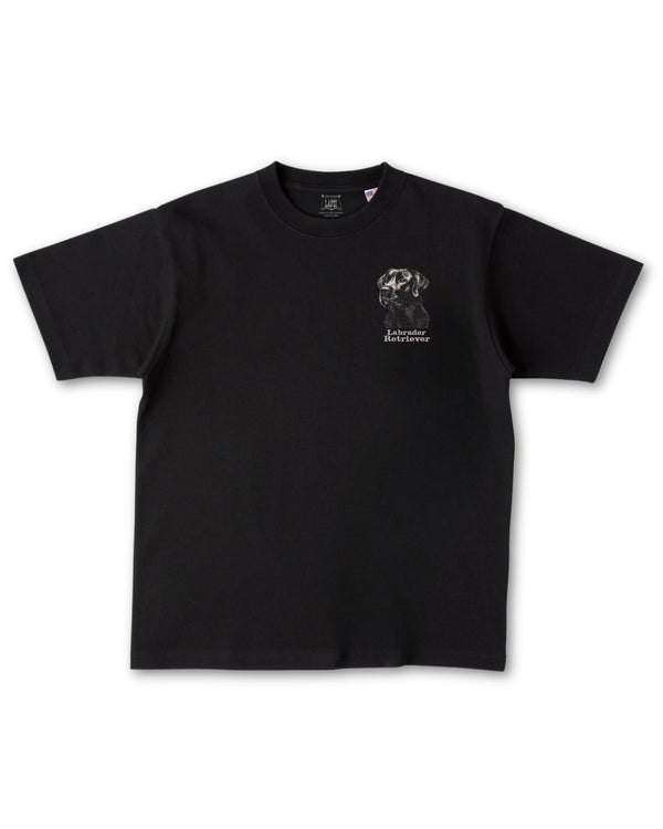 ラブラドールレトリバー コーギー フェイス&ロゴ 刺繍 Tシャツ