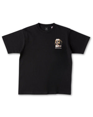 シーズー フェイス&ロゴ 刺繍 Tシャツ