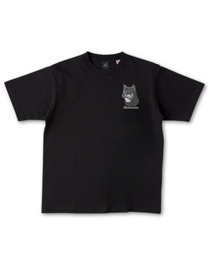 柴犬 フェイス&ロゴ 刺繍 Tシャツ