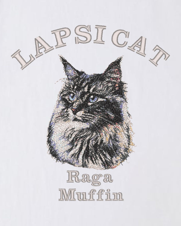 ラガマフィン ミディアム フェイス&サークルロゴ 刺繍 Tシャツ