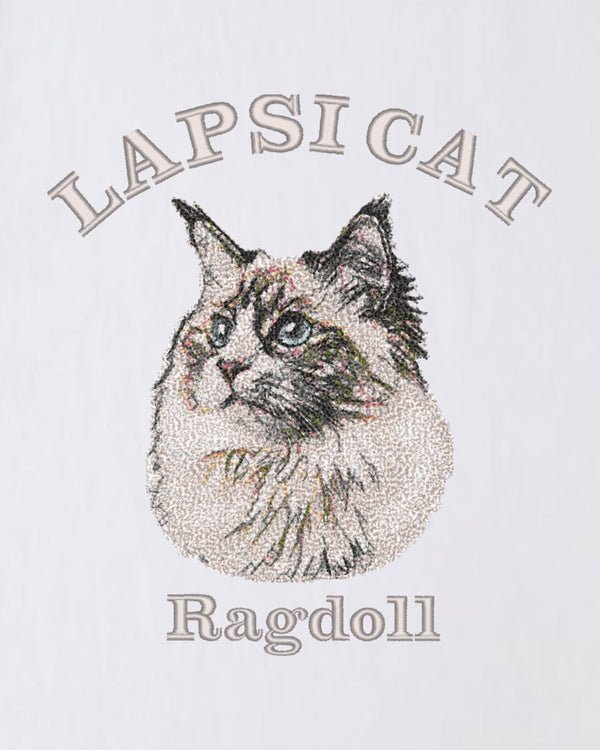ラグドール ミディアム フェイス&サークルロゴ 刺繍 Tシャツ