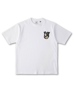 ボーダーコリーフェイスドッグ刺繍 Tシャツ
