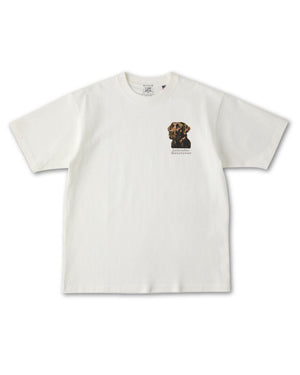 ラブラドールレトリバー コーギー フェイス&ロゴ 刺繍 Tシャツ