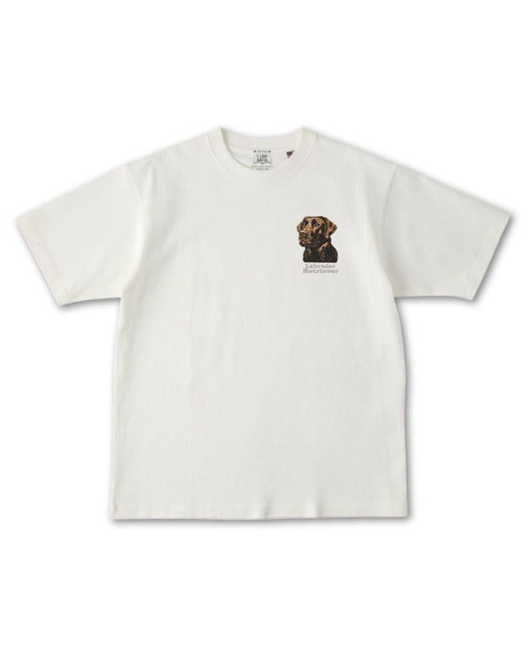 ラブラドールレトリバー コーギー フェイス&ロゴ 刺繍 Tシャツ