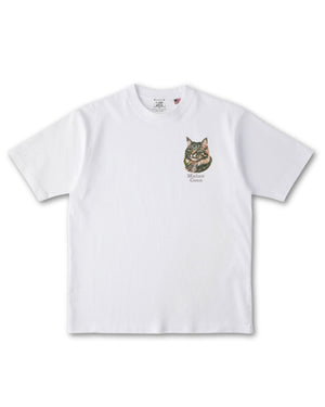 メインクーン フェイス&ロゴ 刺繍 Tシャツ