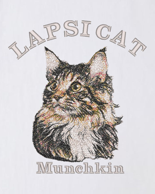 マンチカン ミディアム フェイス&サークルロゴ 刺繍 ロンＴ