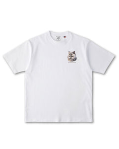 ペルシャ猫 フェイス&ロゴ 刺繍 Tシャツ