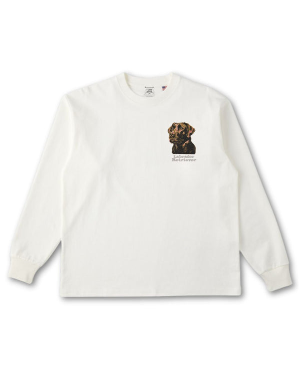 ラブラドールレトリバー フェイス&ロゴ 刺繍 ロンT