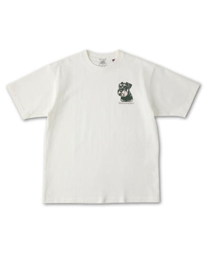 シュナウザー フェイス&ロゴ 刺繍 Tシャツ