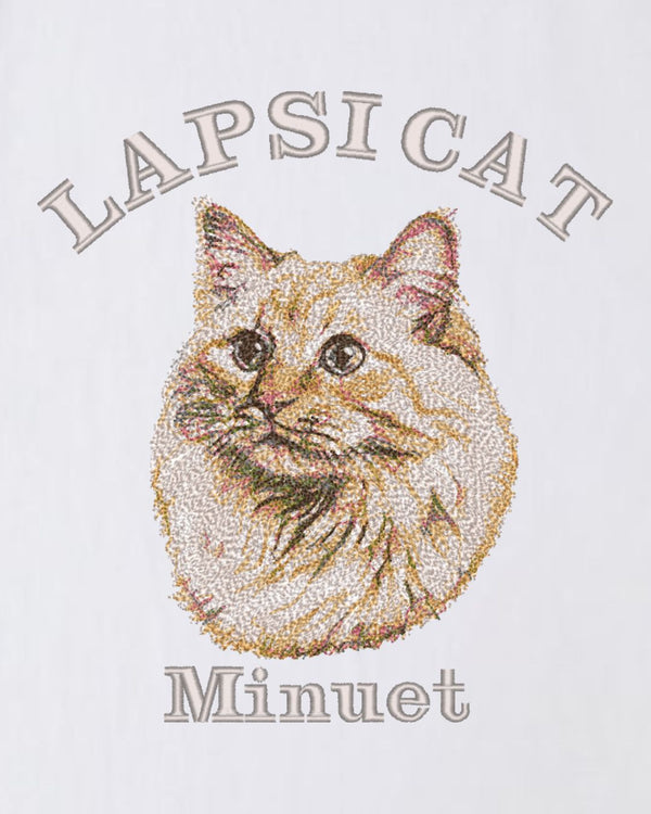 ミヌエット ミディアム フェイス&サークルロゴ 刺繍 Tシャツ