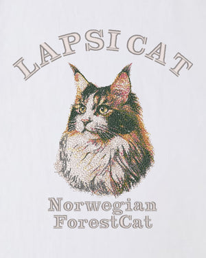 ノルウェージャンフォレストキャット ミディアム フェイス&サークルロゴ 刺繍 ロンＴ