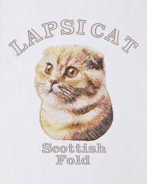 スコティッシュフォールド ミディアム フェイス&サークルロゴ 刺繍 ロンＴ