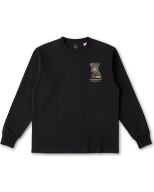 ジャックラッセルテリア フェイス&ロゴ 刺繍 ロンT