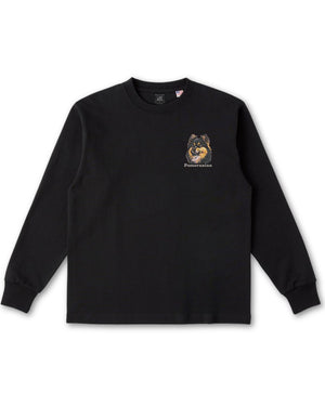 ポメラニアン フェイス&ロゴ 刺繍 ロンT