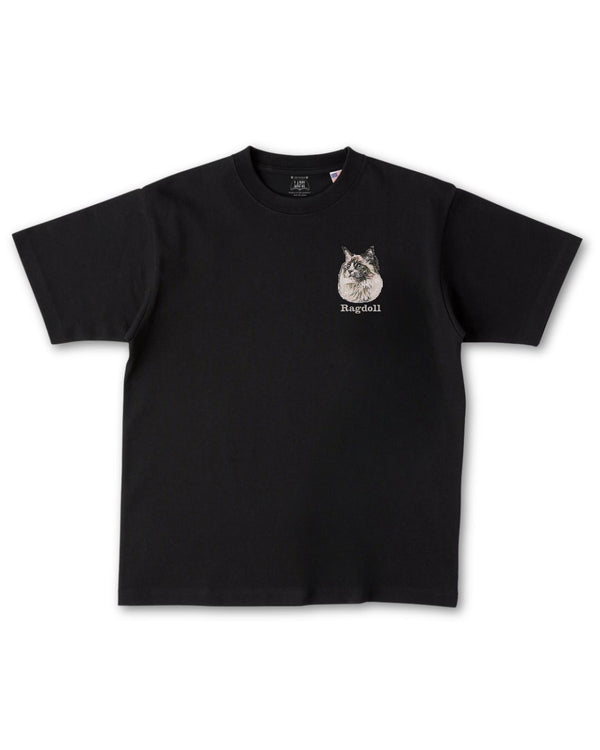 ラグドール フェイス&ロゴ 刺繍 Tシャツ