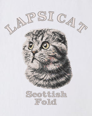 スコティッシュフォールド ミディアム フェイス&サークルロゴ 刺繍 ロンＴ