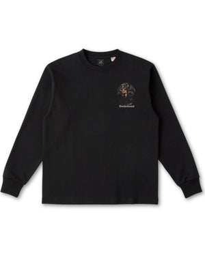 ダックスフンド フェイス&ロゴ 刺繍 ロンT