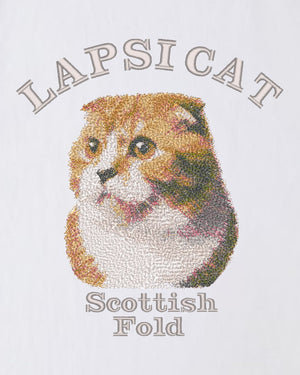 スコティッシュフォールド ミディアム フェイス&サークルロゴ 刺繍 ロンＴ