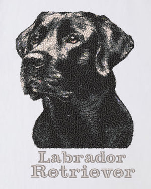 ラブラドールレトリバー フェイス&ロゴ 刺繍 ロンT