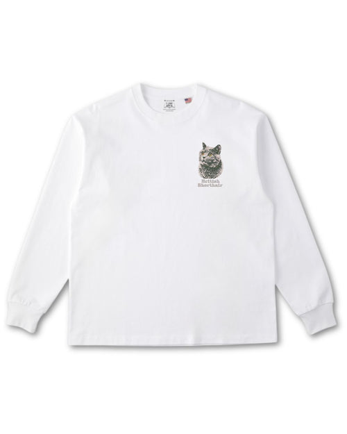 ブリッティッシュショートヘア フェイス&ロゴ 刺繍 ロンＴ