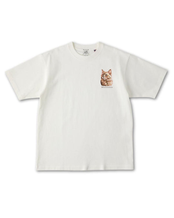 マンチカン フェイス&ロゴ 刺繍 Tシャツ