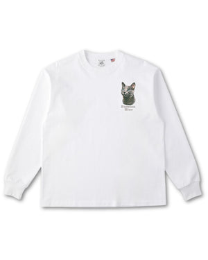 ロシアンブルー フェイス&ロゴ 刺繍 ロンＴ