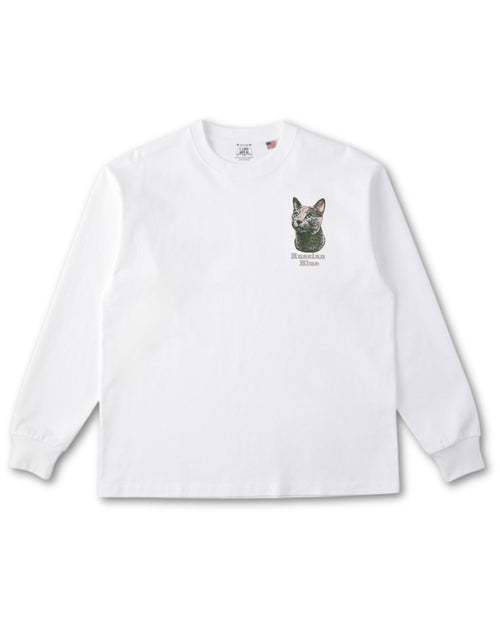 ロシアンブルー フェイス&ロゴ 刺繍 ロンＴ