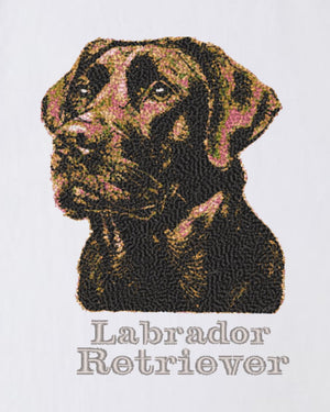 ラブラドールレトリバー フェイス&ロゴ 刺繍 ロンT