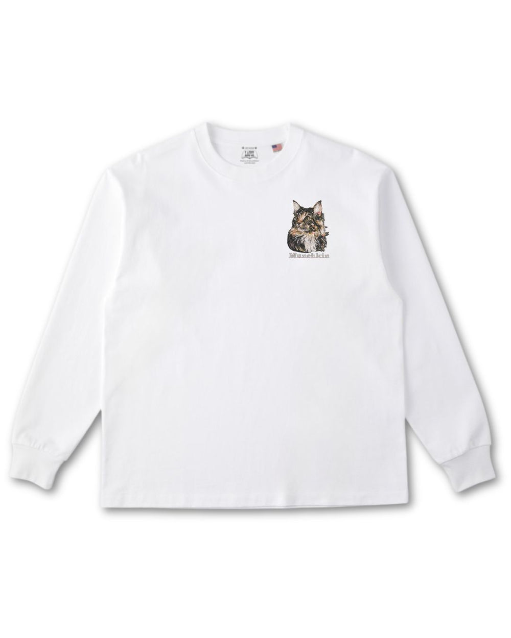 マンチカン フェイス&ロゴ 刺繍 ロンＴ