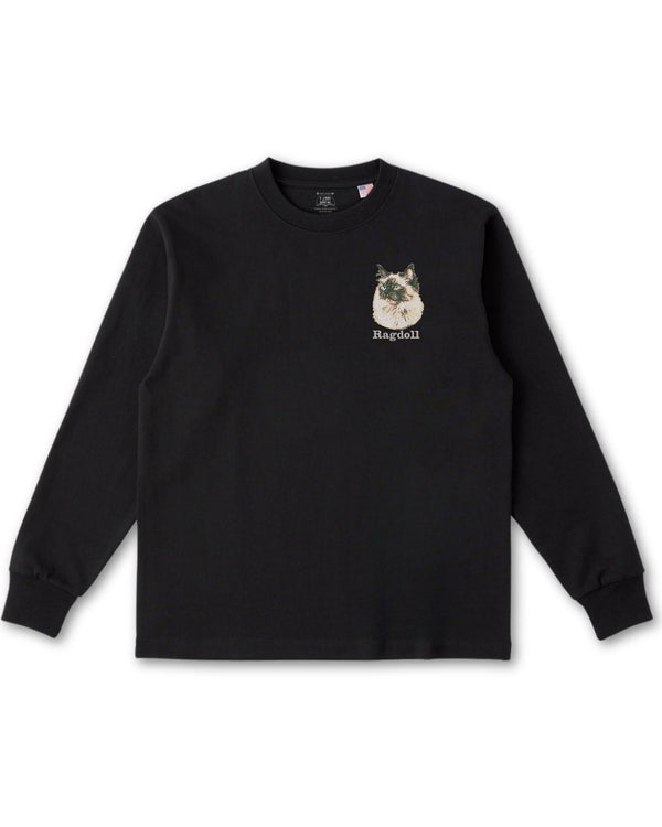 ラグドール フェイス&ロゴ 刺繍 ロンＴ