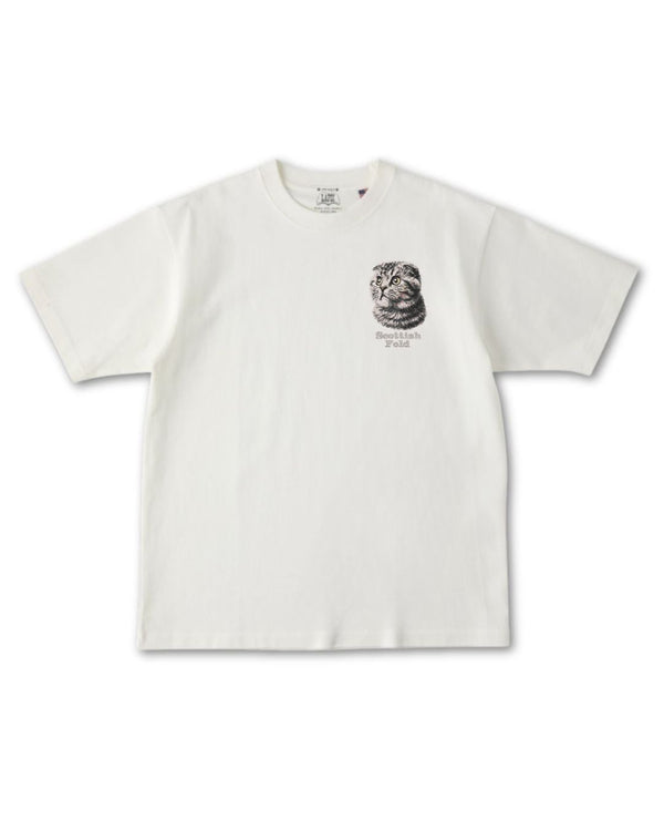 スコティッシュフォールド フェイス&ロゴ 刺繍 Tシャツ