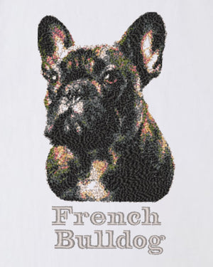 フレンチブルドッグ フェイス&ロゴ 刺繍 ロンT