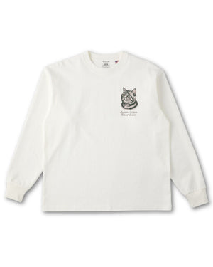 アメリカンショートヘア フェイス&ロゴ 刺繍 ロンＴ