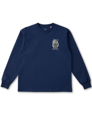 ブリッティッシュショートヘア フェイス&ロゴ 刺繍 ロンＴ