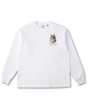 ノルウェージャンフォレストキャット フェイス&ロゴ 刺繍 ロンＴ