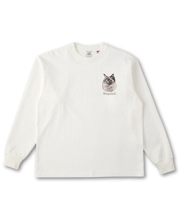 ラグドール フェイス&ロゴ 刺繍 ロンＴ
