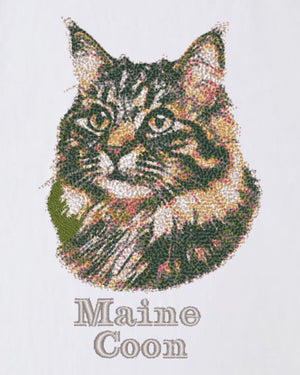 メインクーン フェイス&ロゴ 刺繍 ロンＴ