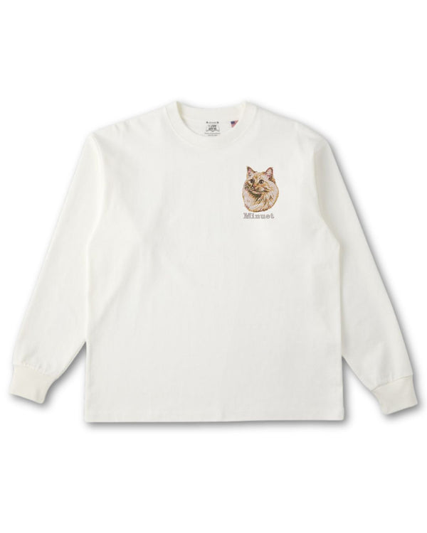 ミヌエット フェイス&ロゴ 刺繍 ロンＴ