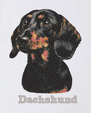 ダックスフンド フェイス&ロゴ 刺繍 ロンT