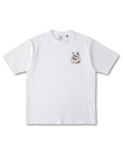 ポメラニアンフェイスドッグ刺繍 Tシャツ
