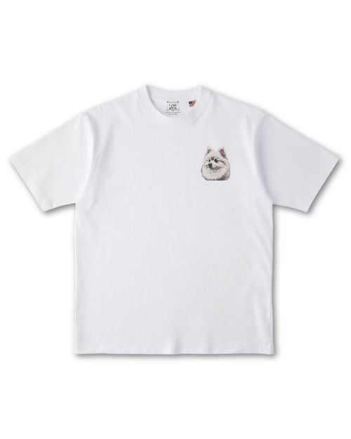 ポメラニアンフェイスドッグ刺繍 Tシャツ