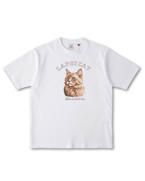 マンチカン ミディアム フェイス&サークルロゴ 刺繍 Tシャツ