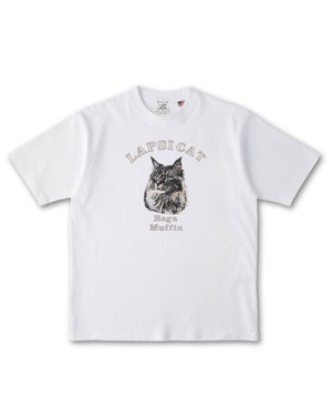 ラガマフィン ミディアム フェイス&サークルロゴ 刺繍 Tシャツ